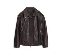 BOSS Kurzer Trenchcoat im Piloten-Stil aus Nappaleder - Style Savani, 50567628 Dunkelbraun 38