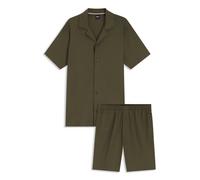 BOSS Kurzes Regular-Fit Pyjama-Set aus Stretch-Popeline - Style Chris Short Set, 50567001 Grün XL