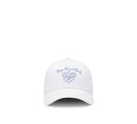 BOSS Cap aus Baumwoll-Twill mit Tennis-Artwork - Style Lach_Member, 50560401 Weiß ONESI