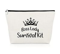 Boss Lady Geschenke für Frauen Make-up-Tasche Boss Wertschätzung Geschenk Ruhestand Geschenke für Boss Kollegen Leader Manager Geburtstagsgeschenk Kosmetiktasche Abschiedsgeschenk Werbegeschenk Reise Kosmetiktasche