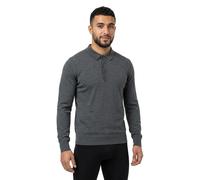 BOSS Regular-Fit Strick-Poloshirt aus Merino - Style H-Lancione, 50565503 Dunkelgrau M