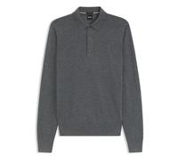 BOSS Regular-Fit Strick-Poloshirt aus Merino - Style H-Lancione, 50565503 Dunkelgrau L
