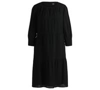 BOSS Langarm-Kleid aus Fil-coupé-Gewebe - Style Dafilsa, 50521091 Schwarz 34