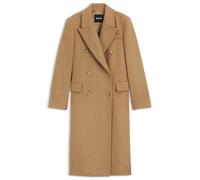 BOSS Langer Twill-Mantel mit zweireihiger Knopfleiste - Style Callaf, 50524975 Beige 46