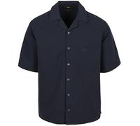 BOSS Lapisy Hemd Seersucker Navy - Grösse XL - Herren - Regular Fit - Stretch -