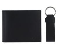 BOSS Leder Geldbörse Schlüsselanhänger Gift Set Trifold Wallet/Keyring Black schwarz