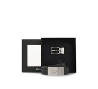 BOSS Ledergürtel mit Double-B-Monogramm-Schließe - Style B_Icon_Plq_Gb35_grp, 50572925 Schwarz ONESI