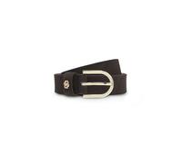 BOSS Gürtel aus Veloursleder mit goldfarbenem Double-B-Monogramm - Style Scarlet-BB-Sd-G_Sz25, 50522643 Dunkelbraun 85