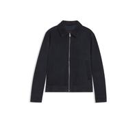 BOSS Lederjacke aus Veloursleder mit Reißverschluss - Style H-Malbano7, 50563869 Dunkelblau 50