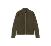 BOSS Lederjacke aus Veloursleder mit Reißverschluss - Style H-Malbano7, 50563869 Dunkelgrün 44