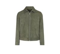 BOSS Lederjacke aus Veloursleder mit Reißverschluss - Style H-Malbano7, 50563869 Dunkelgrün 54