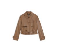 BOSS Lederjacke im Trenchcoat-Stil mit Bindegürtel - Style Satela, 50541289 Braun 44