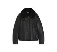 BOSS Lederjacke mit Shearling-Kragen - Style H-Mupablo, 50540917 Schwarz 50