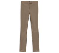 BOSS Lederleggings mit Logo-Hakenverschluss - Style Simax, 50541926 Hellbraun 44