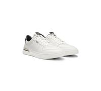 BOSS Ledersneakers mit kontrastfarbenen Logos - Style Clint_Tenn_ltvpN, 50542538 Weiß 44