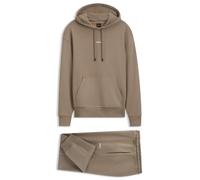 BOSS Legeres Trainingsanzug-Set aus Baumwolle mit minimalistischem Logo - Style TracksuitWesmallhood, 50541065 Beige XL