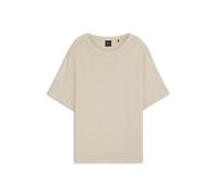 BOSS Leinen-T-Shirt mit Logo-Stickerei - Style C_Emma, 50556387 Hellbeige S