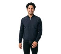 Hybridjacke BOSS "C Levaio", Herren, Gr. L, dunkelblau404, Strick, Obermaterial: 100% Baumwolle, unifarben, regular fit normal, Rundhals, Bündchen, Jacken, Rippstrickkragen, Regular Fit, 2-Wege-Zipper