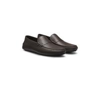 BOSS Loafer aus gewalktem Leder mit Profilsohle - Style Noel_Mocc_grpe, 50568700 Dunkelbraun 42