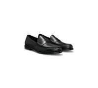 BOSS Loafer aus Glattleder mit Pennyloafer-Besatz - Style Tayil-L_Loaf_bu, 50548278 Schwarz 42.5
