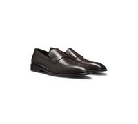 BOSS Loafer aus Leder mit Double-B-Monogramm - Style Derrek_Loaf_buvppf, 50566814 Dunkelbraun 43