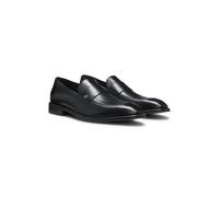 BOSS Loafer aus Leder mit Double-B-Monogramm - Style Derrek_Loaf_buvppf, 50566814 Schwarz 42.5