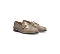 BOSS Loafer aus Leder mit Ketten- und Logo-Detail - Style Jadey_Mocc_LSCH, 50568568 Braun 38