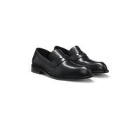 BOSS Loafer aus Leder mit Logo-Detail aus Metall - Style Tayil-L_Loaf_buhw, 50557630 Schwarz 44