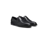 BOSS Loafer aus Leder mit Pennyloafer-Bündchen - Style Tayil_Loaf_bupf, 50563123 Schwarz 40
