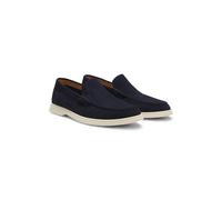 BOSS Loafer aus Veloursleder mit geprägtem Logo - Style Sienne_Loaf_sd_N, 50543083 Dunkelblau 40