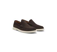 BOSS Loafer aus Veloursleder mit geprägtem Logo - Style Sienne_Loaf_sd_N, 50543083 Dunkelbraun 40