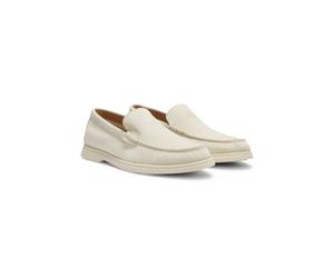 BOSS Loafer aus Veloursleder mit geprägtem Logo - Style Sienne_Loaf_sd_N, 50543083 Weiß 44