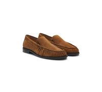BOSS Loafer aus Veloursleder mit Raffungen - Style Lycia_Mocc_SD, 50557678 Braun 40