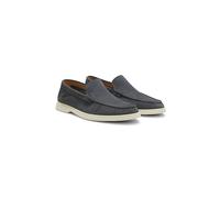 BOSS Loafer aus Veloursleder mit Logo-Prägung - Style Sienne_Loaf_sd_N, 50543083 Dunkelgrau 43