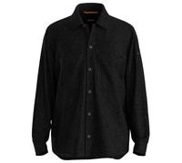 Outdoorhemd BOSS ORANGE "Locky", Herren, Gr. M, N-Gr, light beige271, Web, Obermaterial: 50% Wolle, 50% Polyester, meliert, oversize hüftbedeckend, Rundhals, 1-Knopf-Manschette, Hemden, oversize fit,