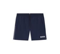 BOSS Badeshorts Starfish - Kontrast-Logo & Paspelierung - Marine Größe L