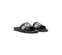 Hugo Boss Badesandalen Aryeh Slid Npvlg 10251721 in Italien gefertigt, großes Logo Schwarz Gr. 43