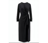 Boss - Long Black Dress With Knotted Waist - Größe M - weiß