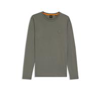 BOSS Longsleeve aus Baumwolle mit Logo-Patch - Style Tacks, 50512111 Grau L