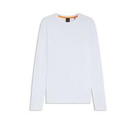 BOSS Longsleeve aus Baumwolle mit Logo-Patch - Style Tacks, 50512111 Weiß XXL