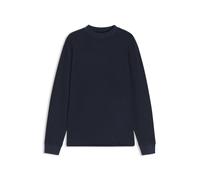 BOSS Longsleeve aus Baumwolle mit Stehkragen - Style Te_Shadows, 50569457 Dunkelblau XL