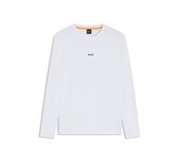 BOSS Longsleeve aus Stretch-Baumwolle mit Logo-Print - Style TChark, 50473286 Weiß XXXL