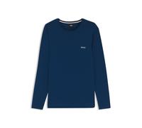 BOSS Longsleeve aus Stretch-Baumwolle mit Logo-Stickerei - Style Mix&Match LS-Shirt R, 50515389 Blau L