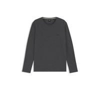 BOSS T-Shirt aus Stretch-Baumwolle mit Logo-Stickerei - Style Mix&Match LS-Shirt R, 50515389 Dunkelgrau S