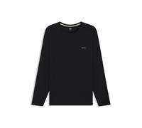 BOSS Longsleeve aus Stretch-Baumwolle mit Logo-Stickerei - Style Mix&Match LS-Shirt R, 50515390 Schwarz L