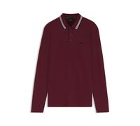 BOSS Longsleeve-Poloshirt aus Baumwoll-Piqué - Style Plisy, 50536609 Dunkelrot M
