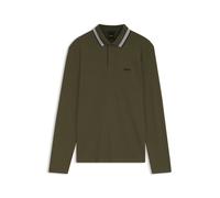 BOSS Longsleeve-Poloshirt aus Baumwoll-Piqué - Style Plisy, 50536609 Olive 4XL