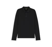 BOSS Longsleeve-Poloshirt aus Baumwoll-Piqué - Style Plisy, 50536609 Schwarz XXXL