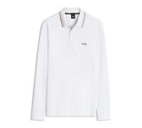 BOSS Longsleeve-Poloshirt aus Baumwoll-Piqué - Style Plisy, 50536609 Weiß XXL