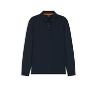 BOSS Longsleeve-Poloshirt aus Baumwolle mit Logo-Detail - Style Pe_interlock_long, 50527525 Dunkelblau S